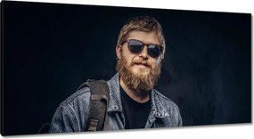 Vászonkép 115x55 Mosolygó hipszter