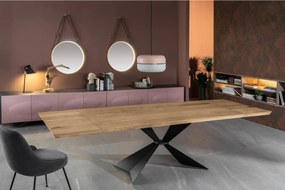 STARK modern bővíthető étkezőasztal - tölgy/fekete - 200-300cm