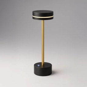 Dimmelhető újratölthető LED asztali lámpa SAM LED/5W/5V 3600 mAh fekete/arany