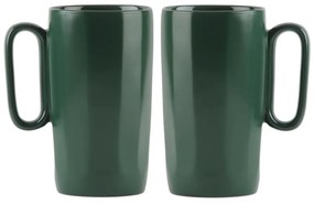 Sötétzöld agyagkerámia bögre szett 2 db-os 330 ml Fuori – Vialli Design