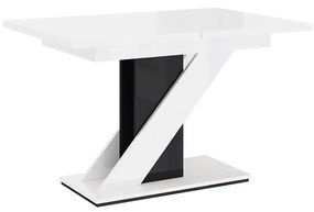 Modern asztal Exalior (fényes fekete + beton). 1054137