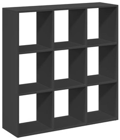 fekete szerelt fa térelválasztó könyvespolc 102x29x103,5 cm