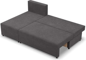 Nobu sarokkanapé, kordbársony, univerzális oldal, szürke