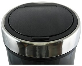 Sötétszürke acél érintésre nyíló szemetes 30 l – MSV