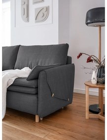 Sötétszürke kinyitható kanapé 207 cm Simon – Miuform