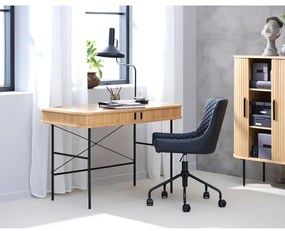 Íróasztal tölgyfa dekorral 60x120 cm Nola – Unique Furniture