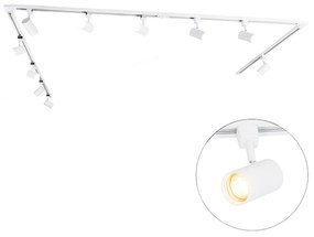Modern 1 fázisú sínrendszer 10 spotlámpával fehér - Jeana