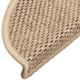 15 db szizál hatású homokszínű öntapadó lépcsőszőnyeg 56x17x3cm
