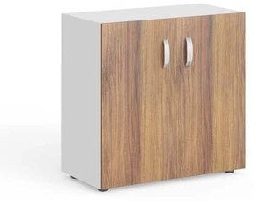 Manager alacsony szekrény 79,9 x 42,2 x 80 cm, warmia dió / fehér