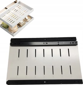 Szervező Kihúzható Konyhai állvány Szekrény Fűszertartó Polc Fehér