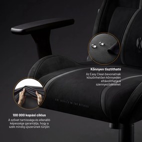 Szövet gamer szék fekete Diablo X-One 2.0 Burned Black Small