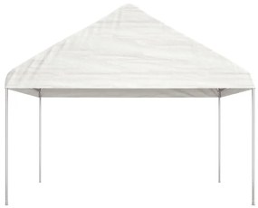 fehér polietilén pavilon tetővel 6,69 x 4,08 x 3,22 m