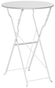 Összecsukható Bisztróasztal Fehér Ø50x71 cm Porbevonatos Acél