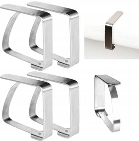 4x Acél csipeszek fém fogantyú csat asztalterítő asztallap