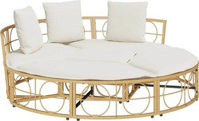vidaXL polyrattan kültéri napozóágy baldachin nélkül