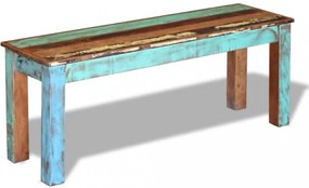 tömör újrahasznosított fa pad 110 x 35 x 45 cm