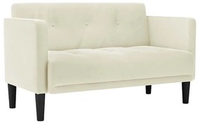 krém bársony loveseat kanapé 111 cm