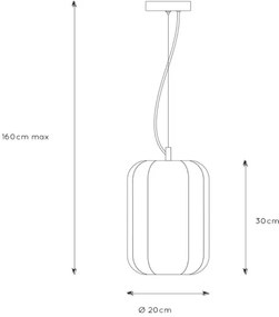 Lucide 25409/01/30 - Csillár zsinóron FERN 1xE27/60W/230V