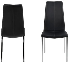 Étkezőszék AMAL 1 db fekete/matt króm