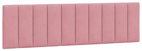 rózsaszín bársony ágykeret matrac nélkül Hanko 180 x 200 cm