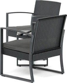 Kerti bútor szett 1+2, polyrattan, szürke, AZS-H1111 GREY