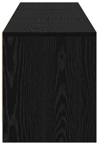 TV szekrény LED Fekete Tölgy 162.5x34x40 cm Szerelt Fa