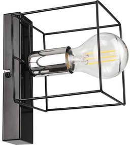 Fali lámpa MIKA 1xE27/60W/230V fekete/króm