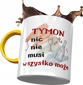 Sárga bögre Timon Barát Kolléga Ajándék Nyomtatott Fotóval