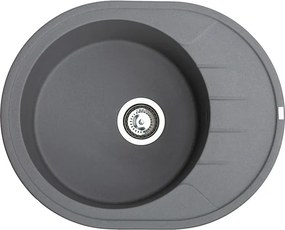 Venera M Metalac 372991 Gránit Mosogatótálca - Extra mély, Csepegtetőtálcás, Design, Grafit