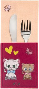 Huzat Evőeszköz Tok Asztal Dekoráció Születésnap Gyerek Cica