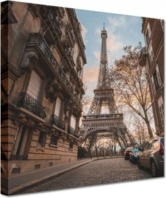 Festmények 20x20 Eiffel-torony Párizs utca