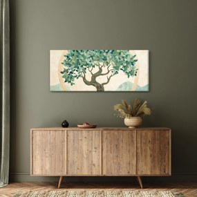 Kép – Elegáns mozaik fával (120x50 cm)