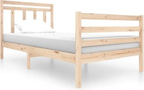 vidaXL tömör fa ágykeret 100 x 200 cm