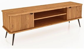 Natúr színű tölgyfa TV-állvány 180x57 cm Kula – The Beds