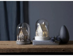 Fehér fénydekoráció karácsonyi mintával ø 12,5 cm Kupol – Star Trading