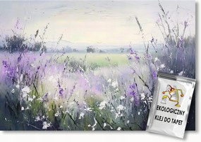 Fotótapéta Flizelina Tájkép Természet Rét Lila Virágok 250x175 ragasztó