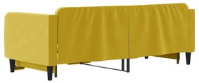 sárga kihúzható bársony heverő 80 x 200 cm