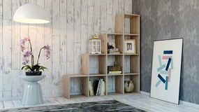 Odell Step 4X4 polc, 153x153x30 cm, sonoma