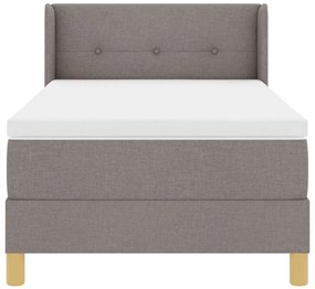 Rugós Ágy matracmal fejtámlával Tópszínű 100 x 200 cm szövet