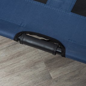 PawHut Emelt Ágy Kutyáknak és Macskáknak - Kényelmes Oxford Textilene Anyagból Készült Emelt Ágy, Mikro-perforált Fém, 92L x 76W x 18H cm, Kék | Aosom