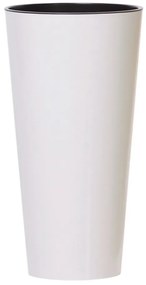 Prosperplast TUBUS SLIM fehér fényes 20 cm virágcserép