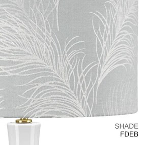 Elstead MILO-AB-TL-FDEB - Asztali lámpa MILO 1xE27/60W/230V szürke