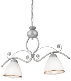 Csillár láncon RETRO 2xE27/60W/230V ezüst