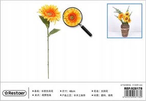 Mesterséges Napraforgó Virág 48CM Természetes Megjelenés
