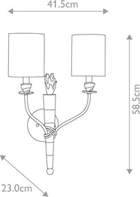 Flambeau FLAMBEAU FB-FLAMBEAU2 Fali lámpa 2x60W/E14