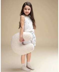 Krémszínű buklé párna gyerek kanapéhoz U – Wigiwama