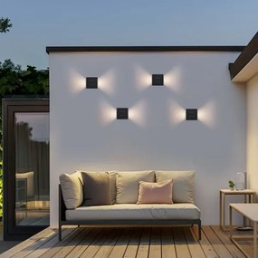 Immax 08520L - LUXLINE LED kültéri fali lámpatest, 6 W, 230 V, 3000 K, IP54, fekete