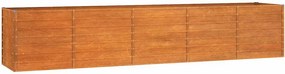vidaXL rozsda színű corten acél kerti magaságyás 400 x 80 x 77 cm