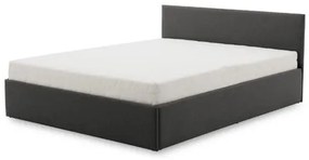 Kárpitozott LEON ágy bonelrugós matraccal, mérete 160x200 cm Sötétszürke