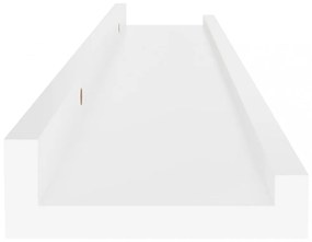 4 db fehér fali polc 60 x 9 x 3 cm